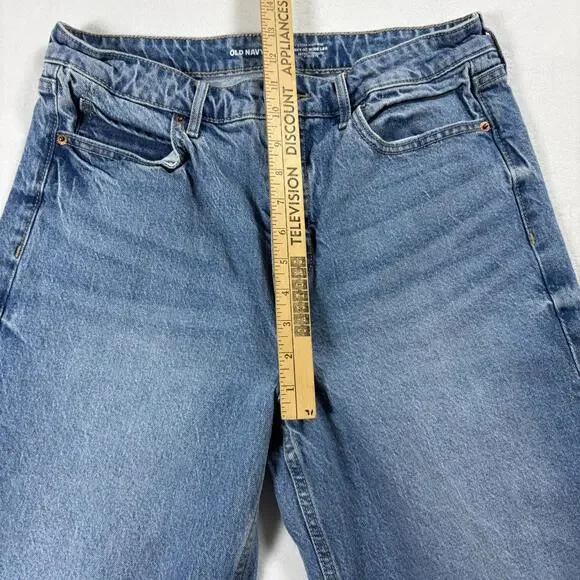 Old Navy Jeans Womens Size 10 Blue Extra High Rise Wide Leg Y2K Vintage Denim!! - Picture 6 of 7